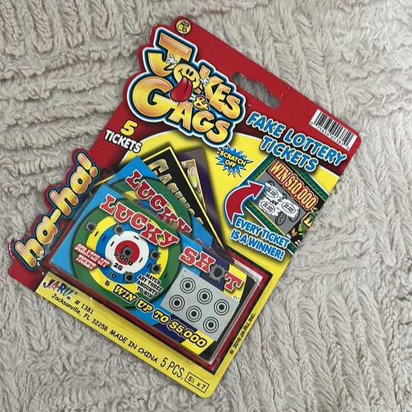 Fake Lottery Ticket Scratch Tickets (5 Tickets) Prank Gag Winning Tickets - Picture 13 of 16